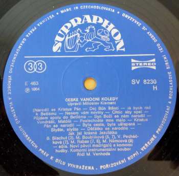 LP Miroslav Venhoda: České Vánoční Koledy / Koledy Evropských Národů