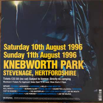 3LP Oasis: Knebworth 1996
