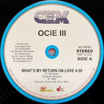 LP Ocie III: What's My Return On Love