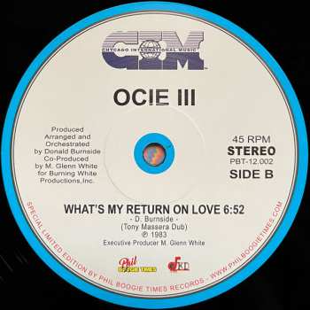 LP Ocie III: What's My Return On Love