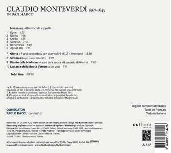 CD Odhecaton: Monteverdi In San Marco