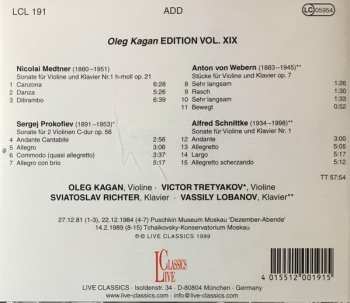 CD Sviatoslav Richter: Medtner / Prokofiev / Webern / Schnittke