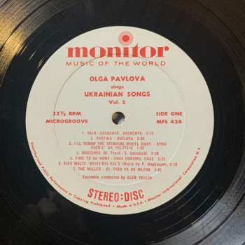 CD Olga Pavlova: Popular Ukrainian Folk Songs, Vol. 2
