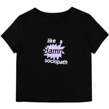 Merch Olivia Rodrigo: Dames Crop Top Like A Damn Sociopath