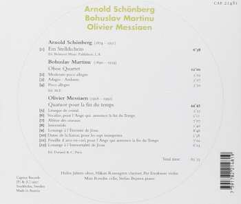CD Bohuslav Martinů: Quatuor Pour la Fin Du Temps, Ein Stelldichein, Oboe Quartet