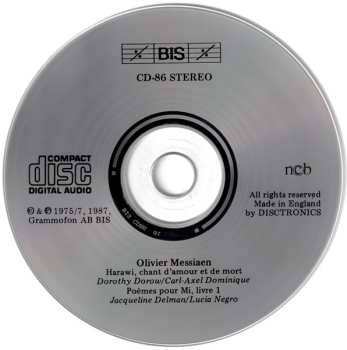 CD Olivier Messiaen: Harawi - Poèmes Pour Mi (I)