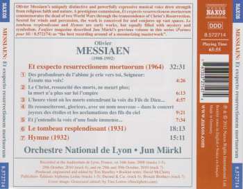 CD Olivier Messiaen: Et Exspecto Resurrectionem Mortuorum , Le Tombeau Resplendissant , Hymne