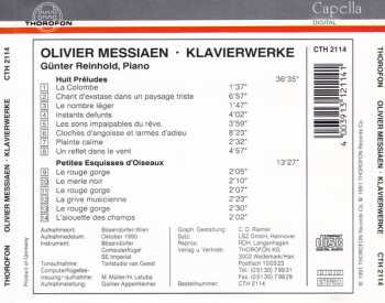 CD Olivier Messiaen: Préludes Pour Piano / Petites Esquisses D'oiseaux (Klavierwerke)
