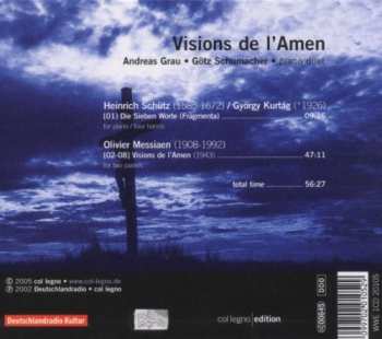 CD Heinrich Schütz: Visions De L'Amen