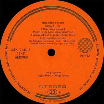 LP Omega: 6 - Nem Tudom A Neved