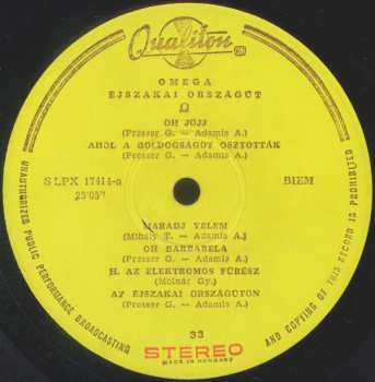 LP Omega: Éjszakai Országút