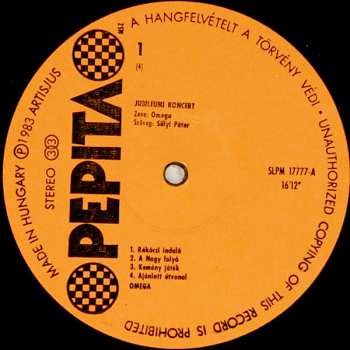 2LP Omega: Jubileumi Koncert