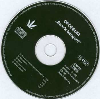 CD Opossum: Bear's Banquet
