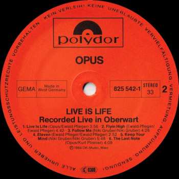 LP Opus: Live Is Life
