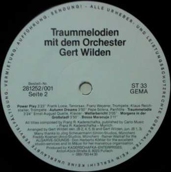 LP Gert Wilden & Orchestra: Algarve - Traummelodien Mit Dem Orchester Gert Wilden