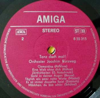 LP Orchester Joachim Kurzweg: Tanz Doch Mal