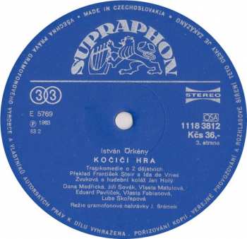 3LP Örkény István: Kočičí Hra (3xLP)