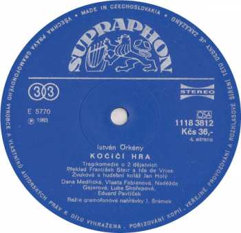 3LP Örkény István: Kočičí Hra (3xLP)