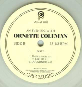 LP Ornette Coleman: An Evening With Ornette Coleman, Part 2 CLR | LTD