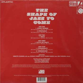 2LP Ornette Coleman: The Shape Of Jazz To Come