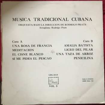 LP Orquesta Rodrigo Prats: Música Tradicional Cubana Vol. 5