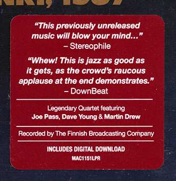 3LP Oscar Peterson: A Time For Love: The Oscar Peterson Quartet - Live In Helsinki, 1987