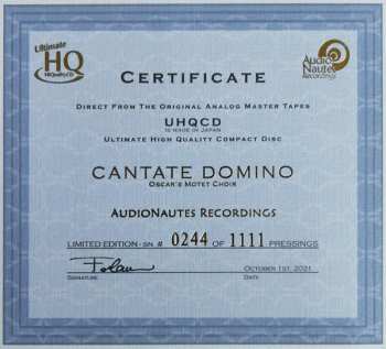 CD Oscarkyrkans Matettkor: Cantate Domino NUM