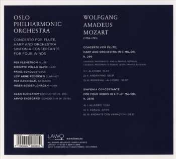 CD Wolfgang Amadeus Mozart: Concerto For Flute, Harp And Orchestra; Sinfonia Concertante For Four Winds