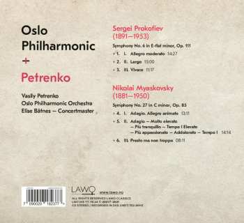 CD Oslo Filharmoniske Orkester: Symphony No. 6 ; Myaskovsky Symphony No. 27