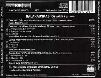 CD St. Christopher Chamber Orchestra: Concertos For Violin, Cello, Piano, Oboe & Harpsichord