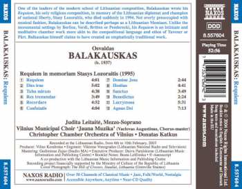 CD Vilnius Municipal Choir Jauna Muzika: Requiem (In Memoriam Stasys Lozoraitis)