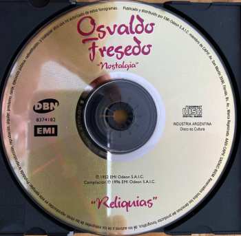 CD Osvaldo Fresedo Y Su Orquesta Típica: Nostalgia