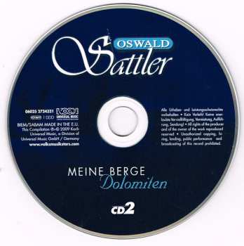 3CD/Doos Oswald Sattler: Meine Berge Dolomiten