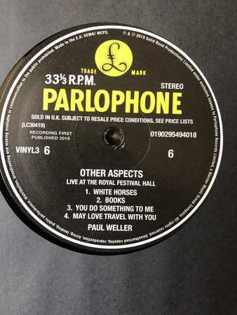3LP/DVD Paul Weller: Other Aspects (Live At The Royal Festival Hall)