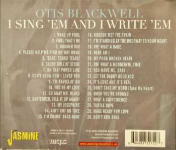 CD Otis Blackwell: I Sing 'Em And I Write 'Em
