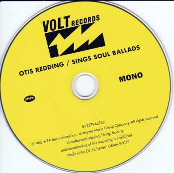 CD Otis Redding: The Great Otis Redding Sings Soul Ballads
