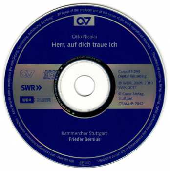 CD Kammerchor Stuttgart: Herr, Auf Dich Traue Ich (Psalmen)