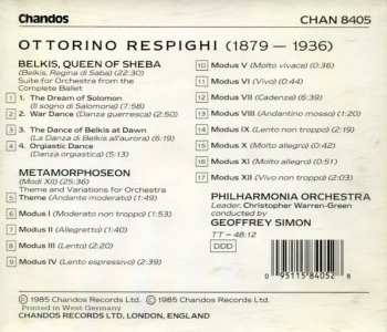 CD Philharmonia Orchestra: Belkis, Queen Of Sheba / Metamorphoseon