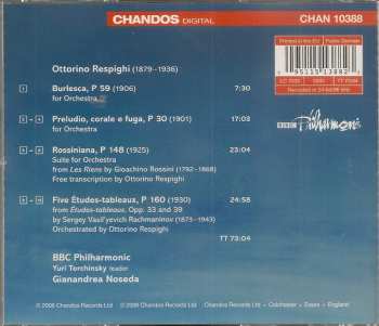 CD Ottorino Respighi: Preludio, Corale E Fuga / Burlesca / Rossiniana / Five Etudes-Tableaux