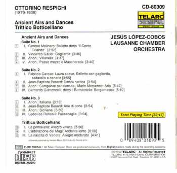 CD Ottorino Respighi: Respighi - Ancient Airs And Dances ; Trittico Botticelliano