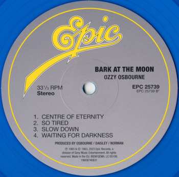 LP Ozzy Osbourne: Bark At The Moon CLR