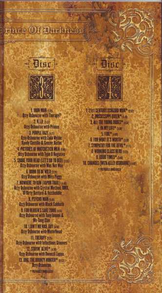 4CD/Doos Ozzy Osbourne: Prince Of Darkness