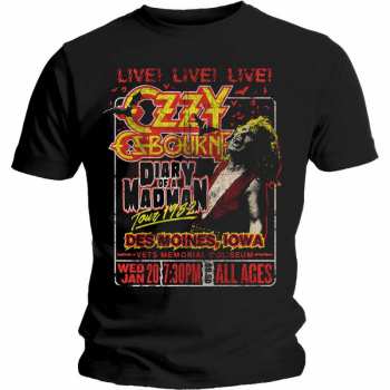 Merch Ozzy Osbourne: Tričko Diary Of A Madman Tour  S