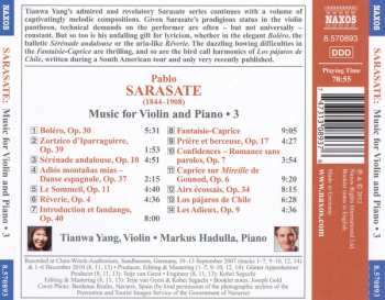 CD Pablo De Sarasate: Music For Violin And Piano • 3