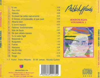 CD Pablo Milanes: Antología Volumen 1