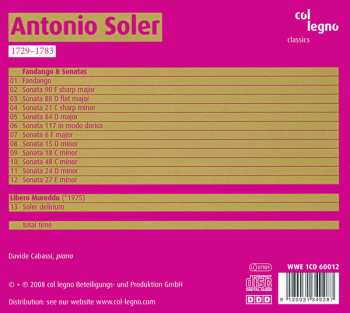 CD Padre Antonio Soler: Fandango & Sonatas