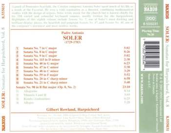 CD Padre Antonio Soler: Sonatas For Harpsichord, Vol. 8