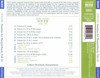CD Padre Antonio Soler: Sonatas For Harpsichord, Vol. 11