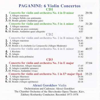 3CD Niccolò Paganini: Six Violin Concertos