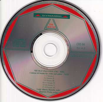 3CD/Doos Niccolò Paganini: Centone Di Sonate For Violin And Guitar - Complete Edition